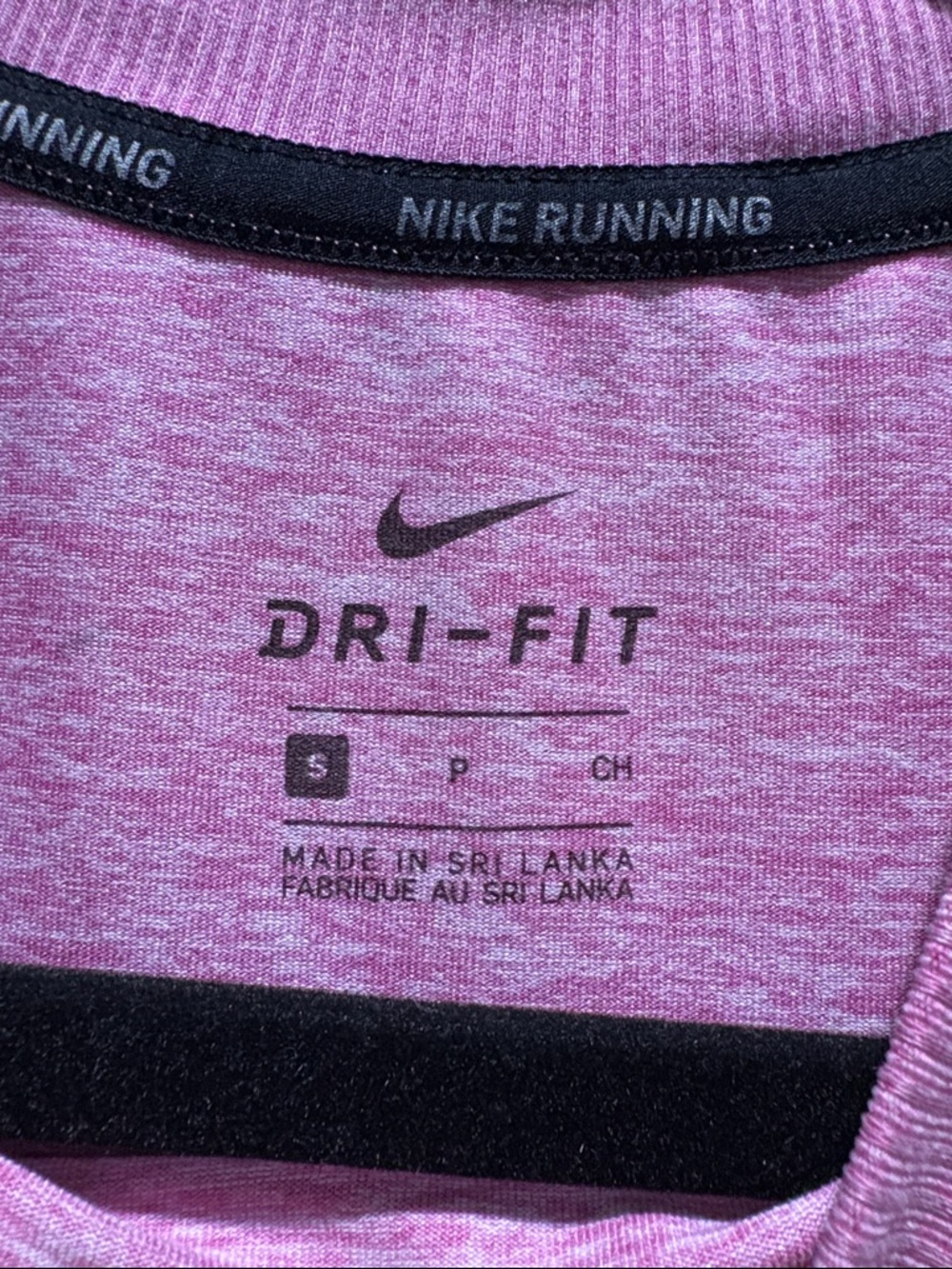 Nike Heather Pink Long Sleeve Athletic Top - Picture 2 of 5